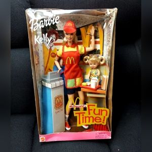 McDonald's Fun Time Barbie And Kelly Doll Set 2001 Mattel